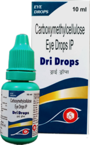 vial and carton of DRI Drops Eye Drops